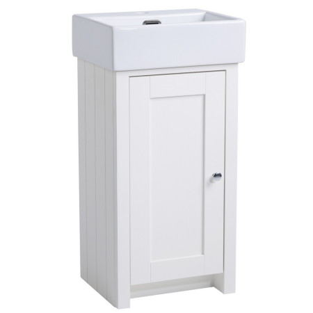 Tavistock Lansdown 400 Cloakroom Unit in Linen White with Basin