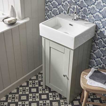 LAN400CPG Tavistock Lansdown 400 Cloakroom Unit in Pebble Grey (3)