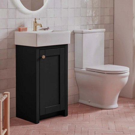 LAN400CSDG/LAN420C Tavistock Lansdown 430mm Sherwood Green Cloakroom Vanity Unit Lifestyle