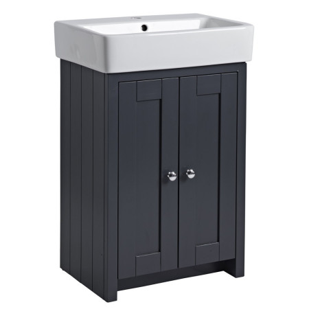 Tavistock Lansdown 550 Freestanding Unit Matt Dark Grey & Basin