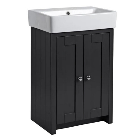Tavistock Lansdown 575mm Matt Black Freestanding Vanity Unit