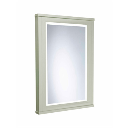 LAN55MF.PG/ILL6MIR Tavistock Lansdown 600mm Framed Illuminated Mirror in Pebble Grey