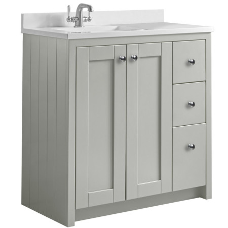 Tavistock Lansdown 800mm Pebble Grey Underslung Vanity Unit