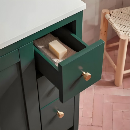LAN800US.SDG Tavistock Lansdown 800mm Sherwood Green Underslung Vanity Unit Lifestyle