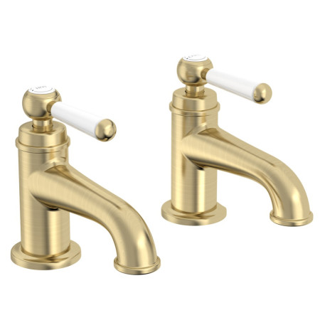 Tavistock Lansdown Brushed Brass Basin Taps