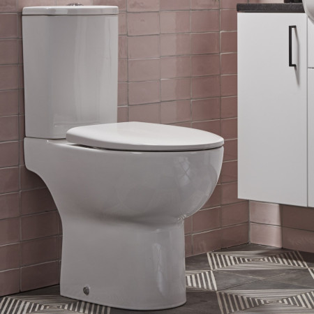 DC14033 Tavistock Loft Open Back Close Coupled WC with Toilet Seat