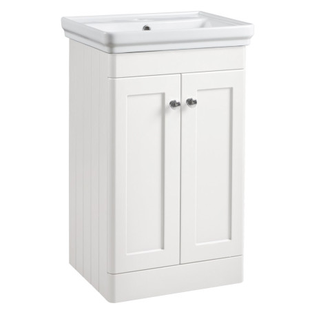Tavistock Marston 500mm Vanity Unit in Paper White with Basin