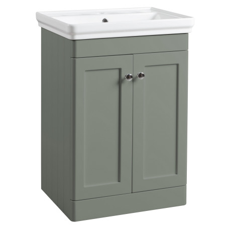 Tavistock Marston 600mm Freestanding Vanity Unit with Basin in Matt Laurel Green