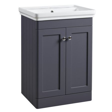 Tavistock Marston 600mm Vanity Unit in Matt Dark Grey with Basin