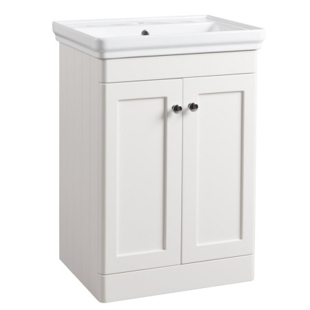 Tavistock Marston 600mm Vanity Unit in Paper White with Basin