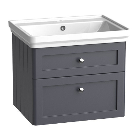 Tavistock Marston 600mm Wall Hung Vanity Unit with Basin in Matt Dark Grey