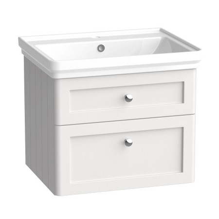 MS600WW Tavistock Marston 600mm Wall Hung Vanity Unit with Basin in Matt Paper White