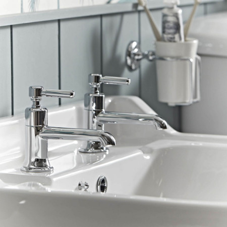 TMS70 Tavistock Marston Basin Taps in Chrome Lifestyle