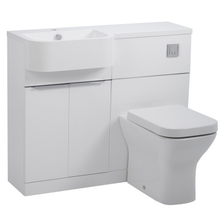 Tavistock Match 1000mm Gloss White Furniture Run with Basin Left Hand