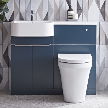 MAT10LOB/MA1BL Tavistock Match 1000mm Oxford Blue Unit & Basin Left Hand Lifestyle