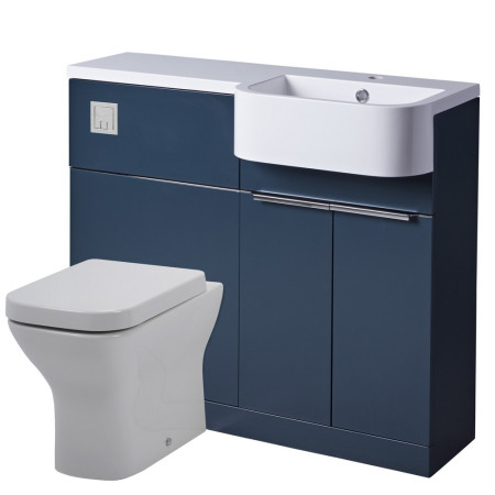 Tavistock Match 1000mm Oxford Blue Unit & Basin Right Hand