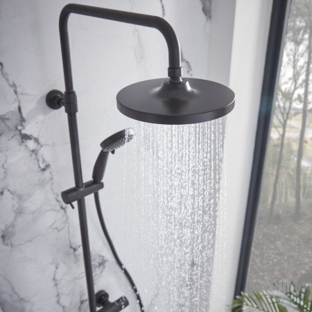 SMT2512 Tavistock Merit Push Button Exposed Black Dual Function Bar Shower (4)