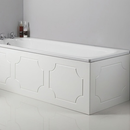 O317 Tavistock Milton 700mm Gloss White End Bath Panel with a Front Panel