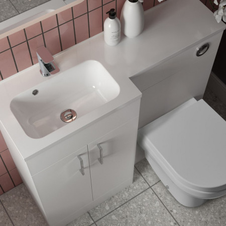 DC12040/DC12041 Tavistock Nexus 1200mm Gloss White Combination Unit Lifestyle