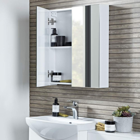 OB60W Tavistock Observe White Gloss Double Door Cabinet Storage Design