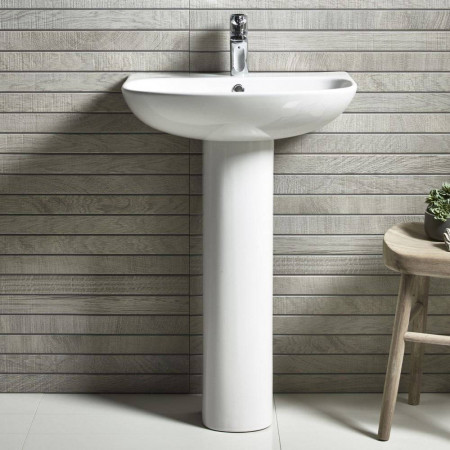 RA550SB/PE100S Tavistock Orbit 550mm Basin and Pedestal Lifestyle