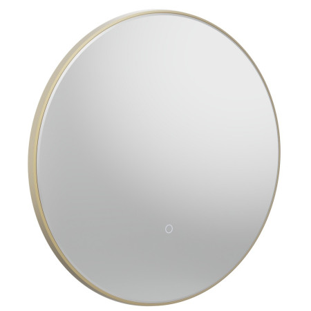 Tavistock Oxygen 600mm Illuminated Brushed Brass Circular Mirror