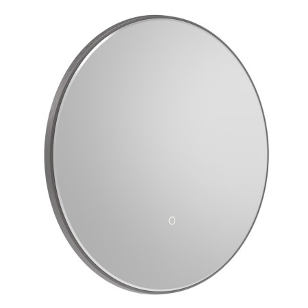 Tavistock Oxygen 600mm Illuminated Gunmetal Circular Mirror
