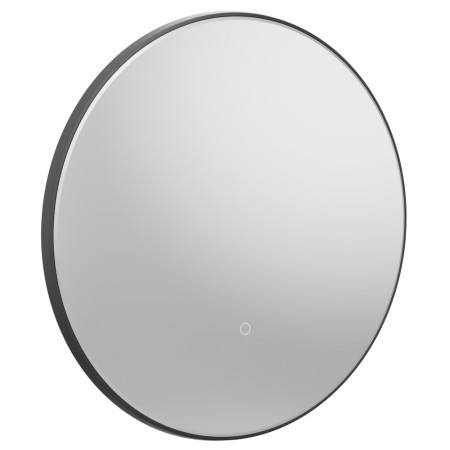 Tavistock Oxygen 600mm Illuminated Matt Black Circular Mirror