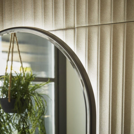 XGM50P-GM Tavistock Oxygen 800 x 500mm Illuminated Gunmetal Pill Mirror LED Lighting