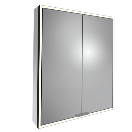 Tavistock Portrait 600mm Double Door Illuminated Mirror Cabinet in Black