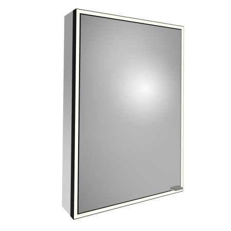 Tavistock Portrait 700 x 500mm Single Door Illuminated Mirror Cabinet in Black