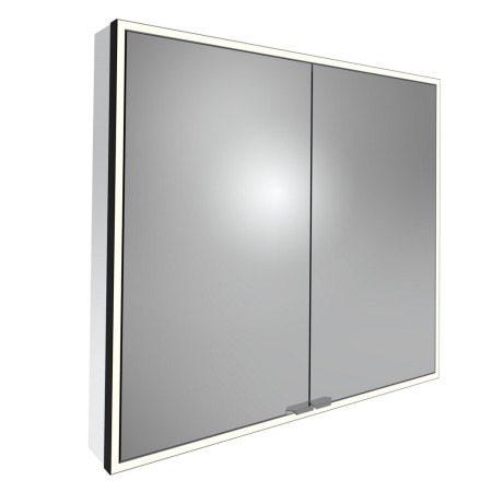 Tavistock Portrait 800mm Double Door Illuminated Mirror Cabinet in Black