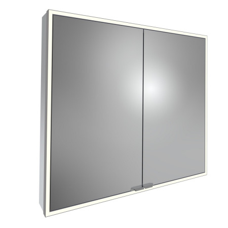 Tavistock Portrait 800mm Double Door Illuminated Mirror Cabinet in Gunmetal