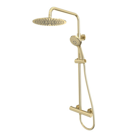 Tavistock Quantum Brushed Brass Thermostatic Dual Function Bar Shower