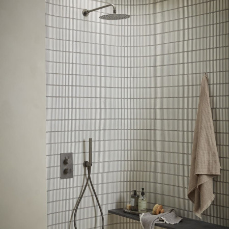SQT1625 Tavistock Quantum Gunmetal Dual Function Concealed Shower System Bathroom Setting