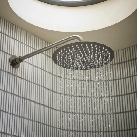 SVARM22 Tavistock Round Adjustable Gunmetal Shower Arm Lifestyle