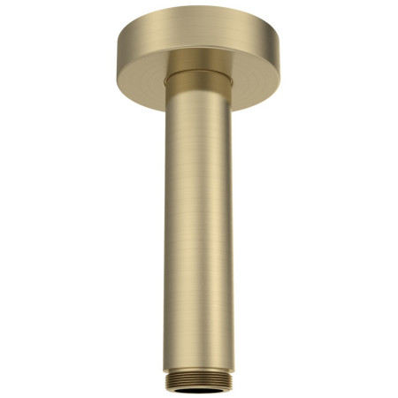Tavistock Round Brushed Brass Ceiling Mounted Shower Arm