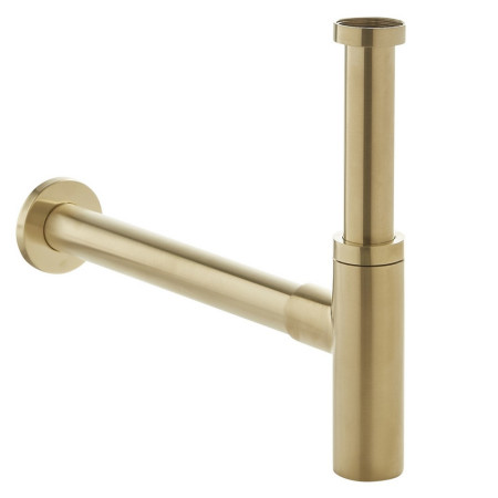 Tavistock Rounded Brushed Brass Bottle Trap