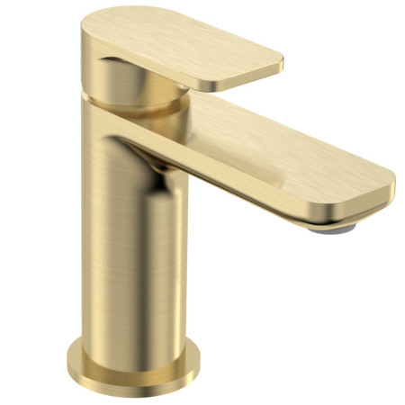 Tavistock Savour Mini Basin Mixer with Click Waste in Brushed Brass