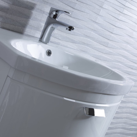 TSE61 Tavistock Strike Mini Basin Mixer With Click Waste Lifestyle