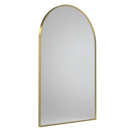 Tavistock Verge Arched Bathroom Mirror in Brushed Brass