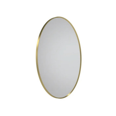 Tavistock Verge Framed Oval Brushed Brass Bathroom Mirror