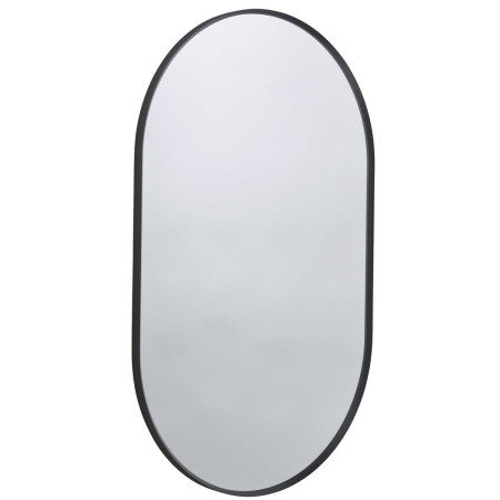 Tavistock Verge Framed Pill Shaped Bathroom Mirror in Black
