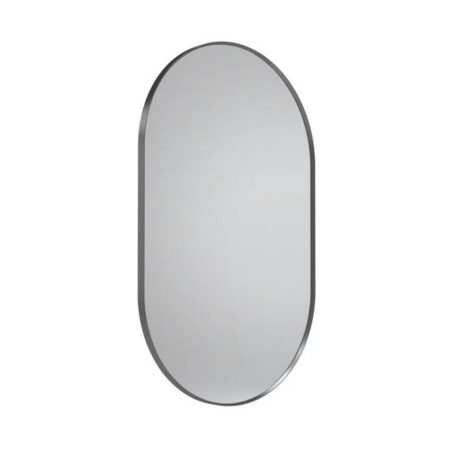 Tavistock Verge Framed Pill Shaped Bathroom Mirror in Gunmetal