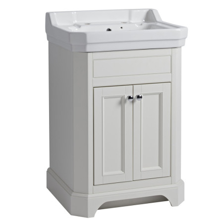 Tavistock Vitoria 600mm Freestanding Unit in Linen White with Basin