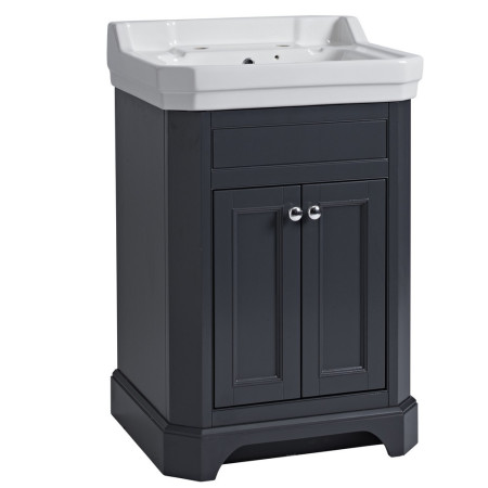 Tavistock Vitoria 600mm Freestanding Unit in Matt Dark Grey with Basin