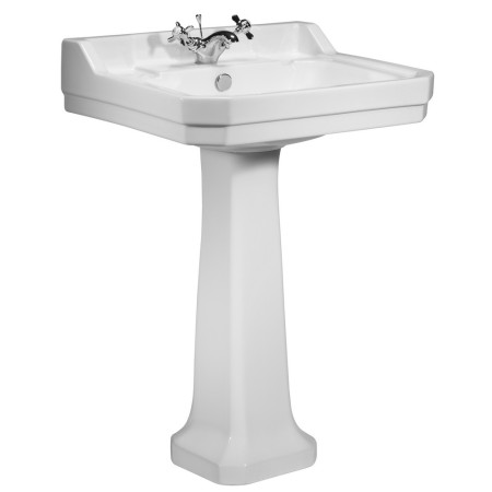 Tavistock Vitoria 605mm 1 Tap Hole Basin and Pedestal