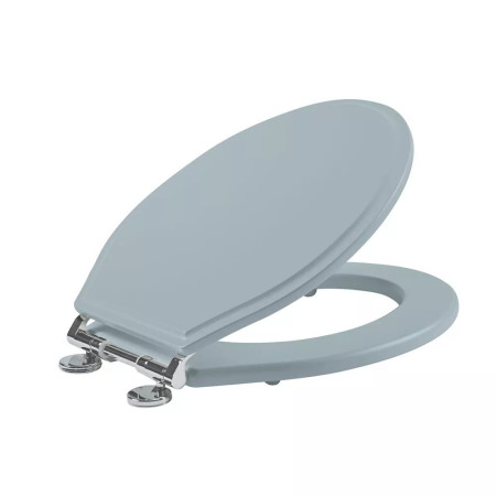 DC4014 Tavistock Vitoria Wooden Toilet Seat in Mineral Blue Side View