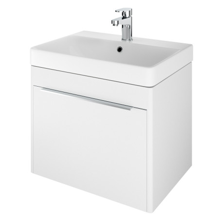 Vantara Cruise 600mm Wall Hung Vanity Unit and Basin in Matt White