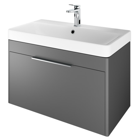 Vantara Cruise 800mm Wall Hung Vanity Unit and Basin in Anthracite Grey